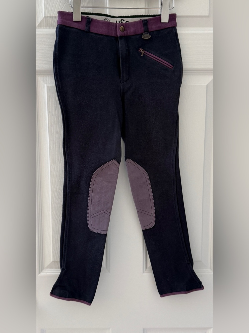 USG 🇩🇪🐎Riding Pants Breeches Jodhpurs Lilac Purple & Navy Blue 13/14 Yrs